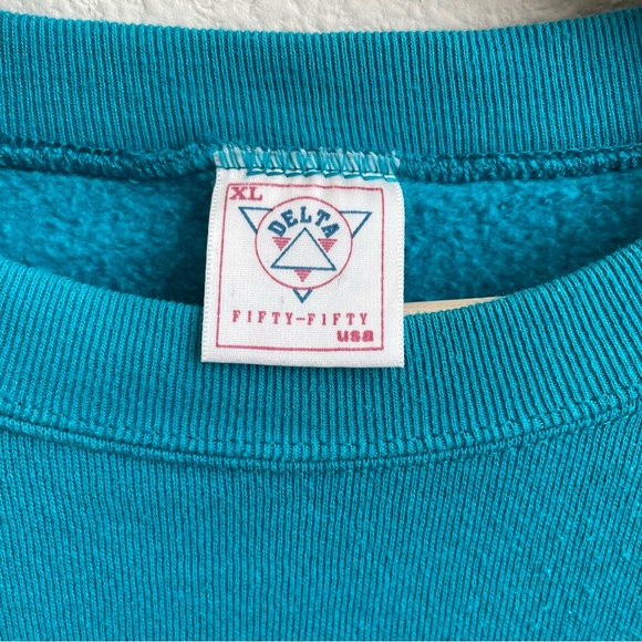 Vintage 1995 Teal Green Providence, Rhode Island Crewneck Graphic Pullover - Picture 7 of 9
